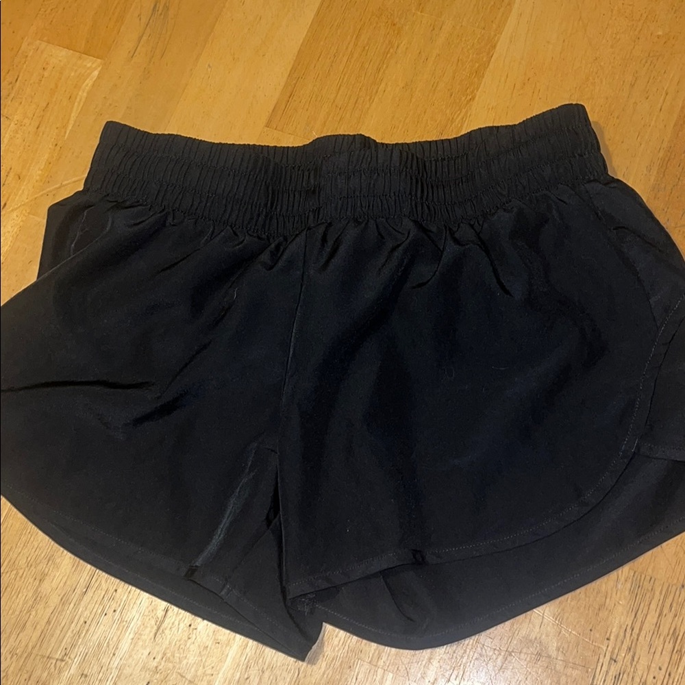 Athletic Works Black Athletic Shorts Lightweight Elastic Waist